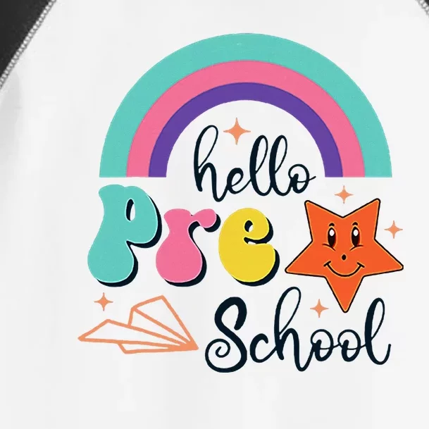 Hello Preschool Funny Back To School First Day Design Toddler Fine Jersey T-Shirt