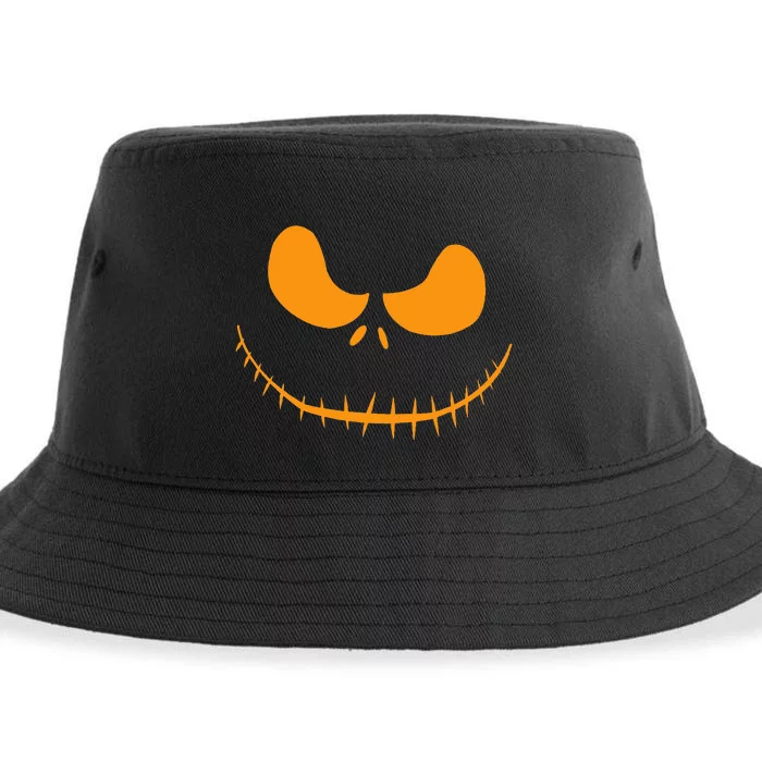 Halloween Pumpkin Face Patch Costume Sustainable Bucket Hat