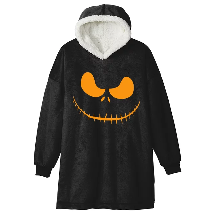 Halloween Pumpkin Face Patch Costume Hooded Wearable Blanket