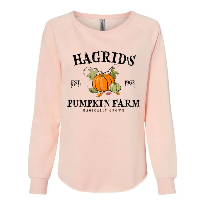 HagridS Pumpkin Farm Fall Autumn Pumpkin Garden Womens California Wash Sweatshirt