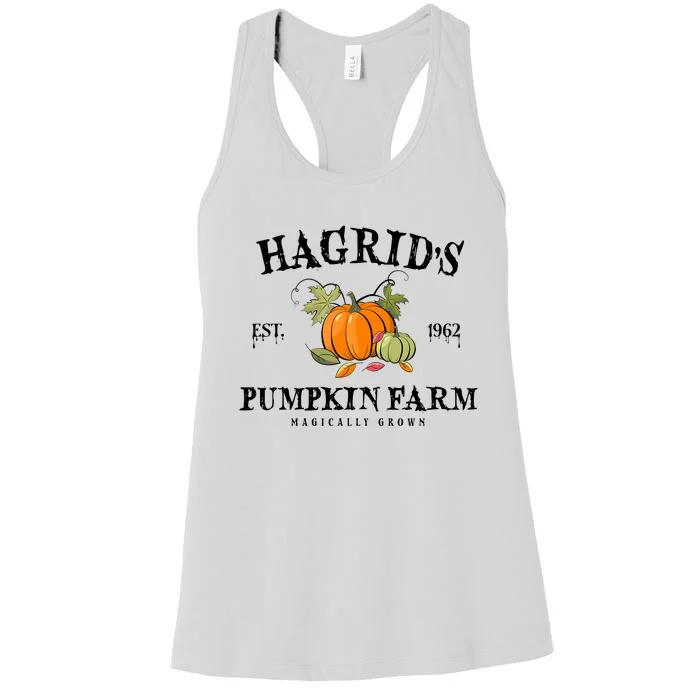 HagridS Pumpkin Farm Fall Autumn Pumpkin Garden Women's Racerback Tank