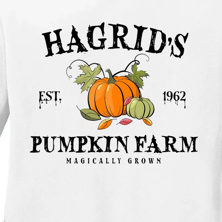 HagridS Pumpkin Farm Fall Autumn Pumpkin Garden Ladies Long Sleeve Shirt