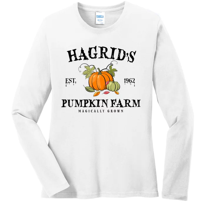 HagridS Pumpkin Farm Fall Autumn Pumpkin Garden Ladies Long Sleeve Shirt