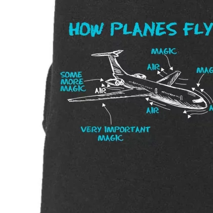 How Planes Fly Funny Aerospace Engineer Engineering Doggie 3-End Fleece Hoodie