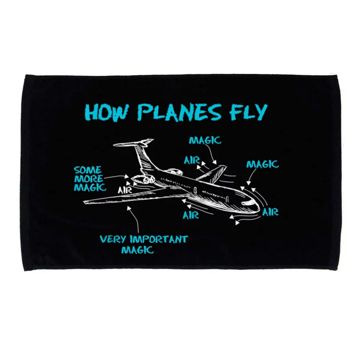 How Planes Fly Funny Aerospace Engineer Engineering Microfiber Hand Towel