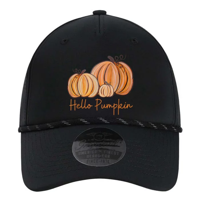 Hello Pumpkin Fall Halloween Graphic Gift Performance The Dyno Cap