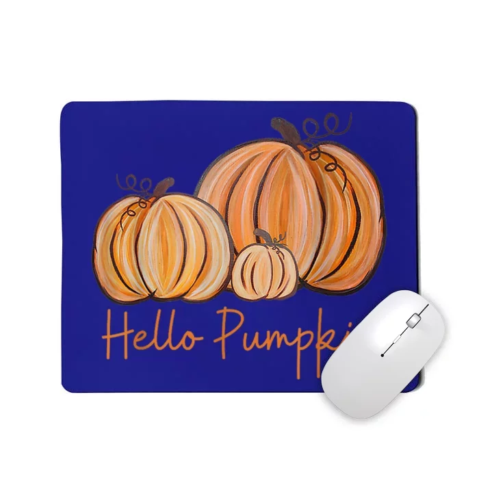 Hello Pumpkin Fall Halloween Graphic Gift Mousepad