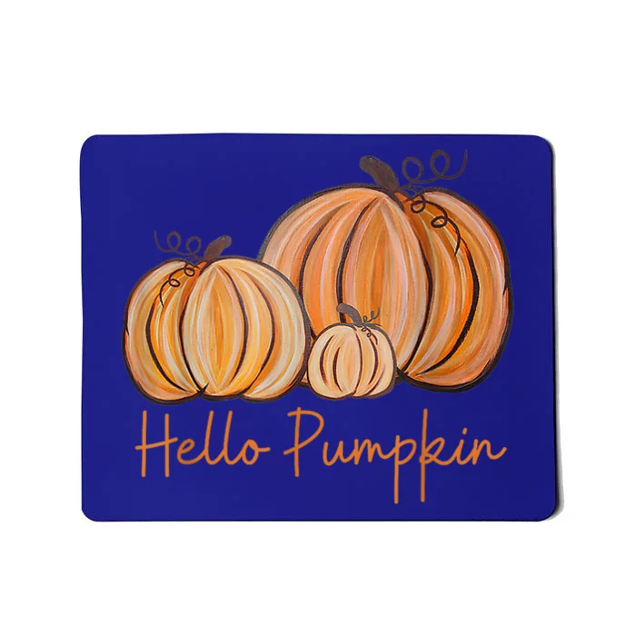 Hello Pumpkin Fall Halloween Graphic Gift Mousepad