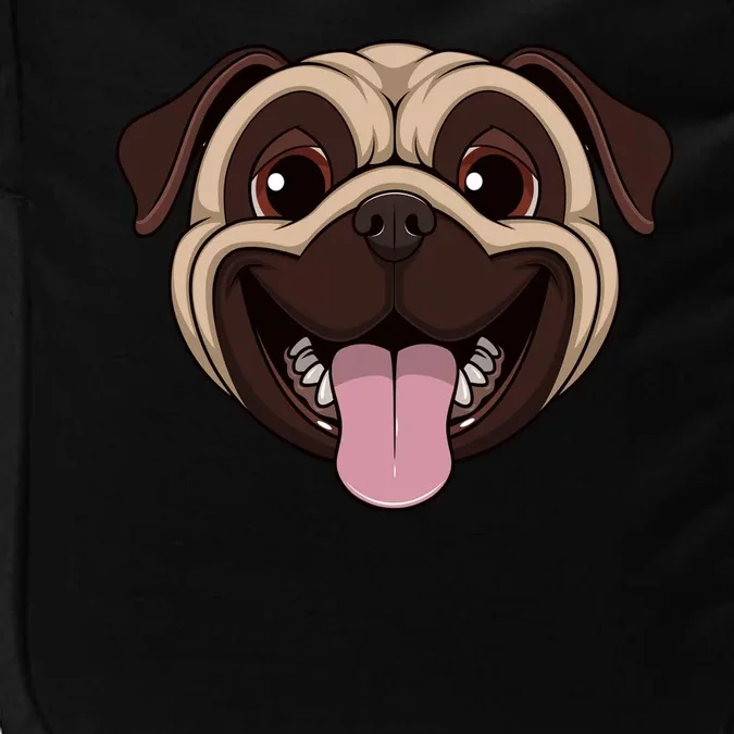 Happy Pug Funny Tongue Impact Tech Backpack