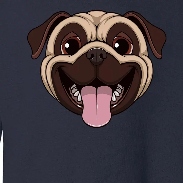 Happy Pug Funny Tongue Toddler Sweatshirt