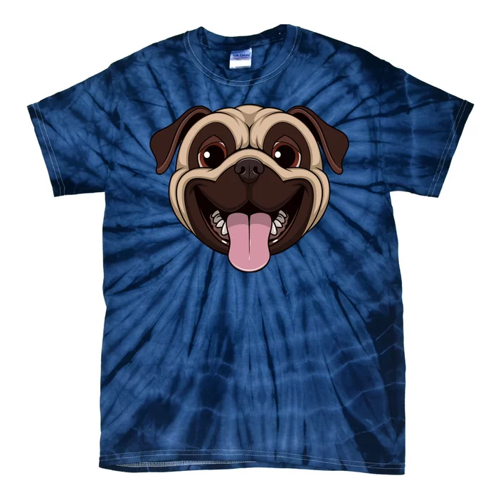 Happy Pug Funny Tongue Tie-Dye T-Shirt