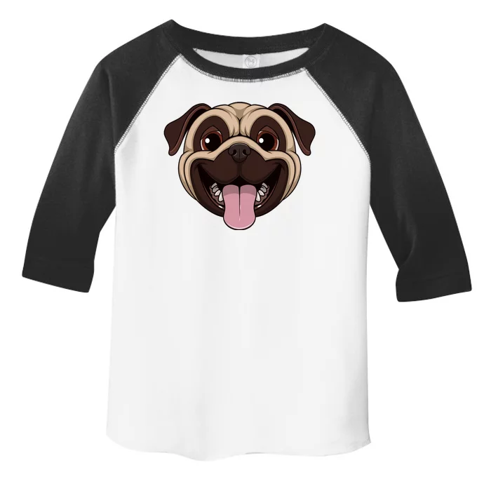 Happy Pug Funny Tongue Toddler Fine Jersey T-Shirt