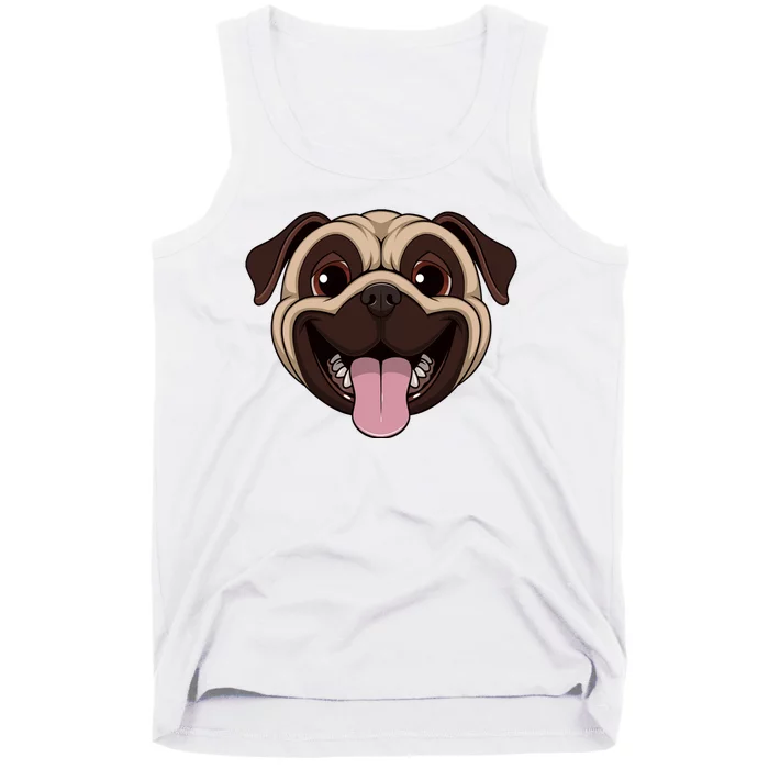 Happy Pug Funny Tongue Tank Top