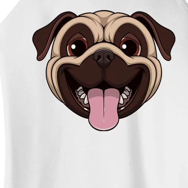 Happy Pug Funny Tongue Women’s Perfect Tri Rocker Tank