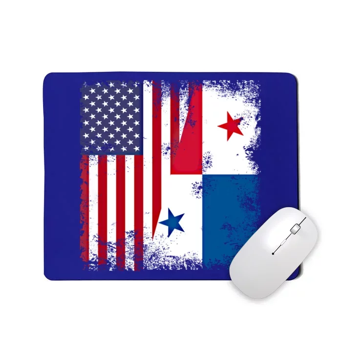 Half Panaian Flag Vintage Panama Usa Gift Mousepad