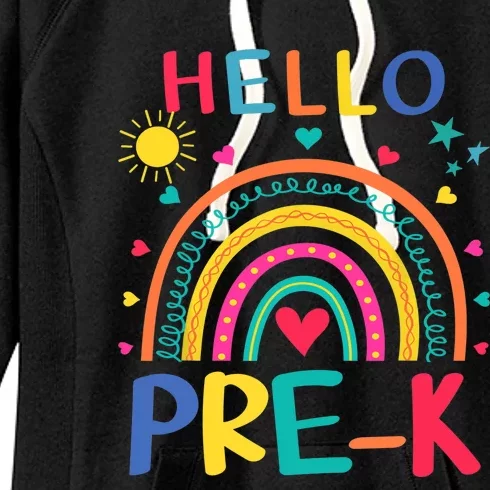 HELLO PRE-K First Day Of School Outfit Girl Women's Fleece Hoodie