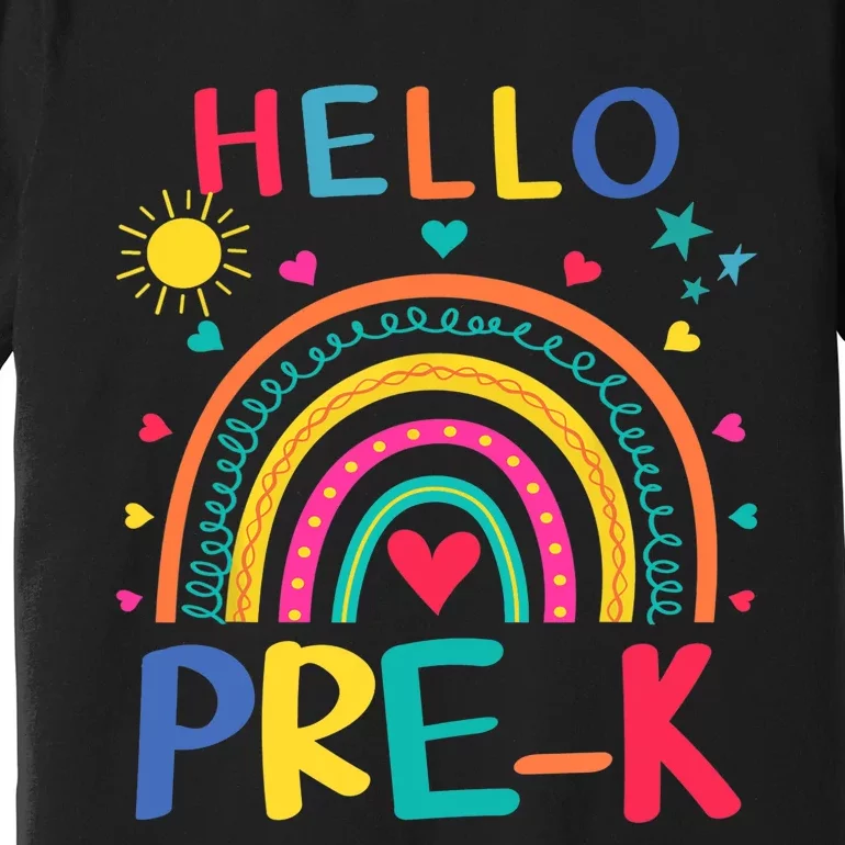 HELLO PRE-K First Day Of School Outfit Girl Premium T-Shirt