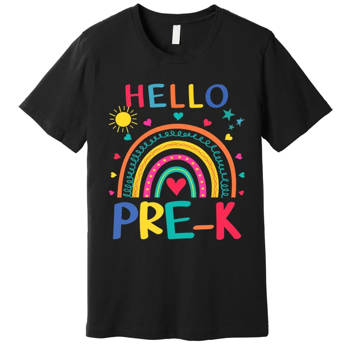 HELLO PRE-K First Day Of School Outfit Girl Premium T-Shirt