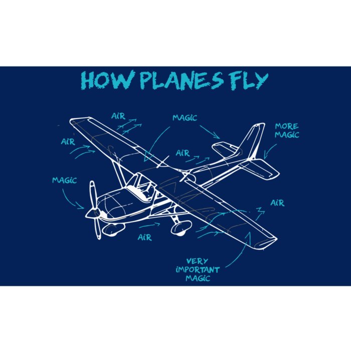 How Planes Fly Funny Aviation Gift RC Plane Pilot Bumper Sticker