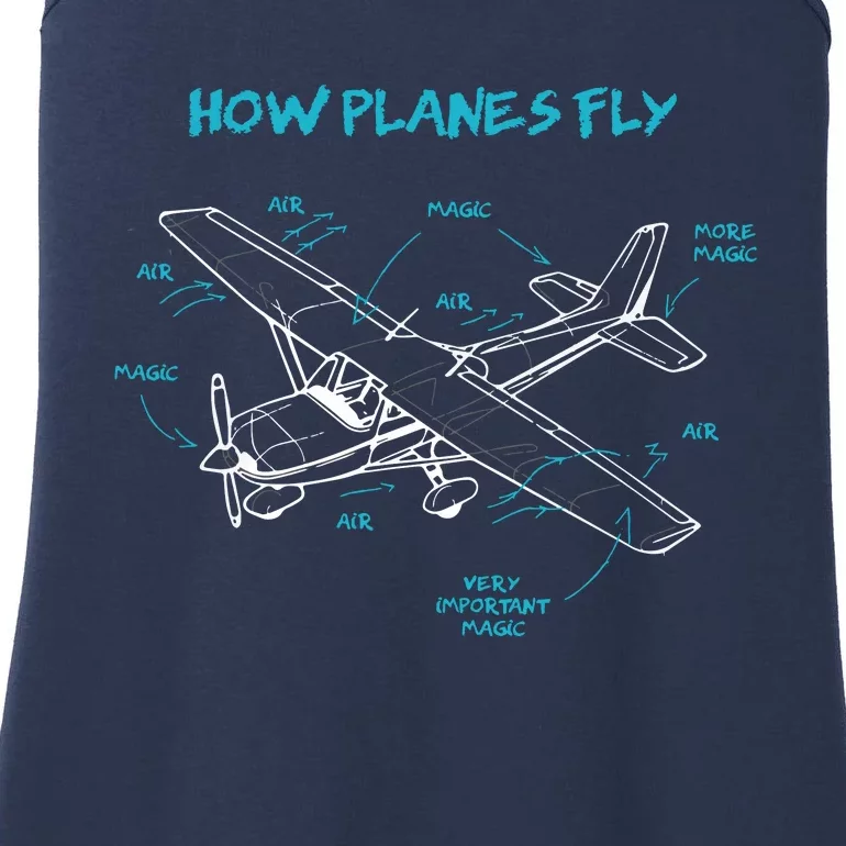 How Planes Fly Funny Aviation Gift RC Plane Pilot Ladies Essential Tank