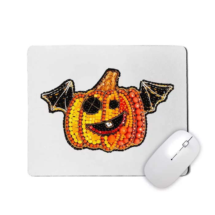 Halloween Pumpkin Geometric Mousepad