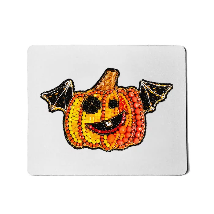 Halloween Pumpkin Geometric Mousepad