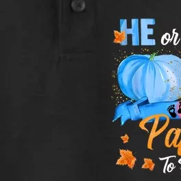 Halloween Pumpkin Gender Reveal He Or She Papa To Be Dry Zone Grid Performance Polo