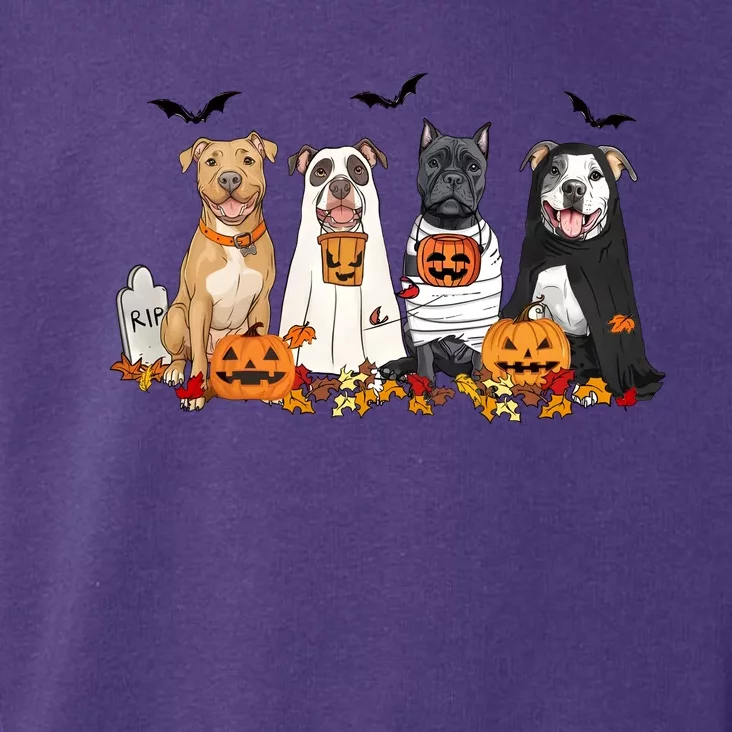 Halloween Pitbull Ghost Dogs Lover Toddler Hoodie