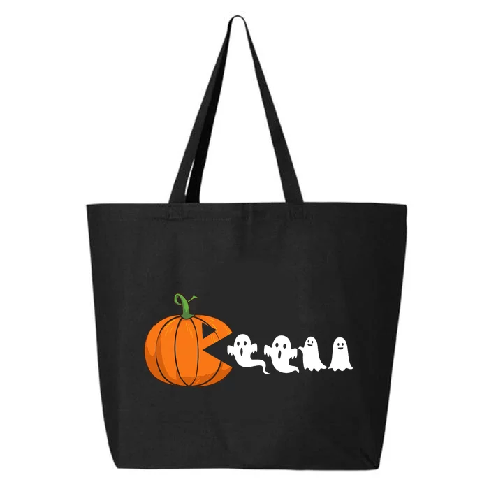 Halloween Pumpkin Ghost Tees For Funny Gamer 25L Jumbo Tote