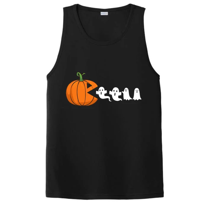 Halloween Pumpkin Ghost Tees For Funny Gamer Performance Tank