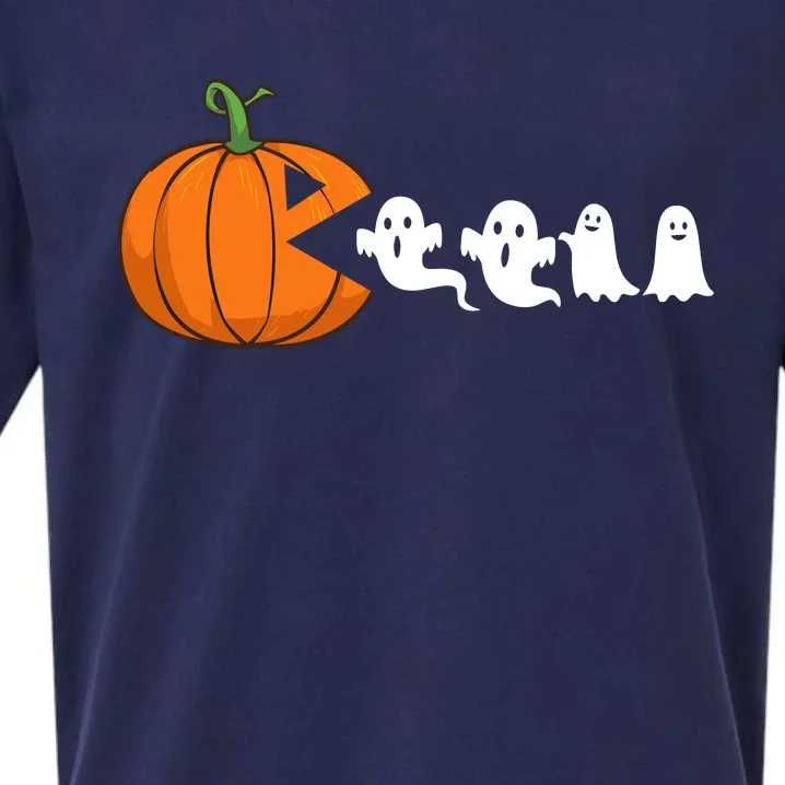 Halloween Pumpkin Ghost Tees For Funny Gamer Sueded Cloud Jersey T-Shirt