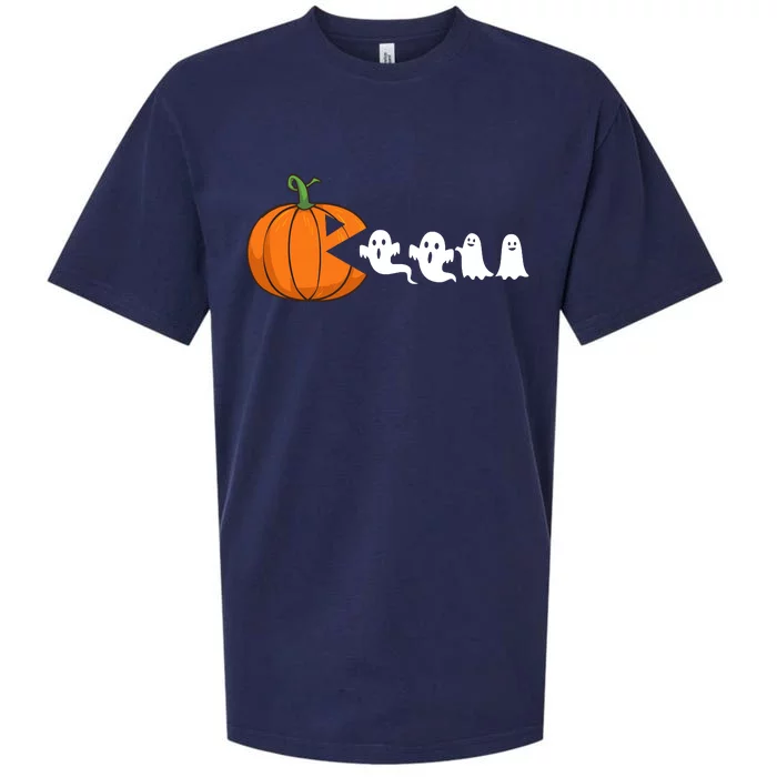 Halloween Pumpkin Ghost Tees For Funny Gamer Sueded Cloud Jersey T-Shirt