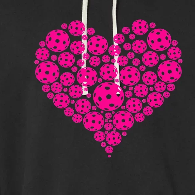 Heart Pickleball Game Marker Players Pickleball Garment-Dyed Fleece Hoodie