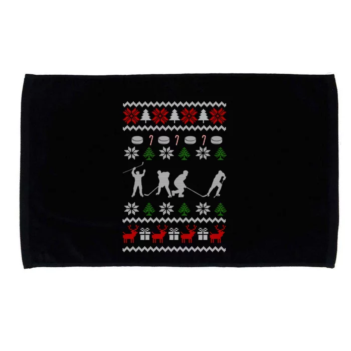 Hockey Player Gift For Christmas Microfiber Hand Towel