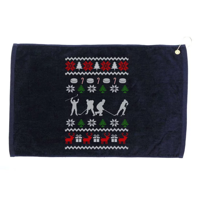 Hockey Player Gift For Christmas Grommeted Golf Towel