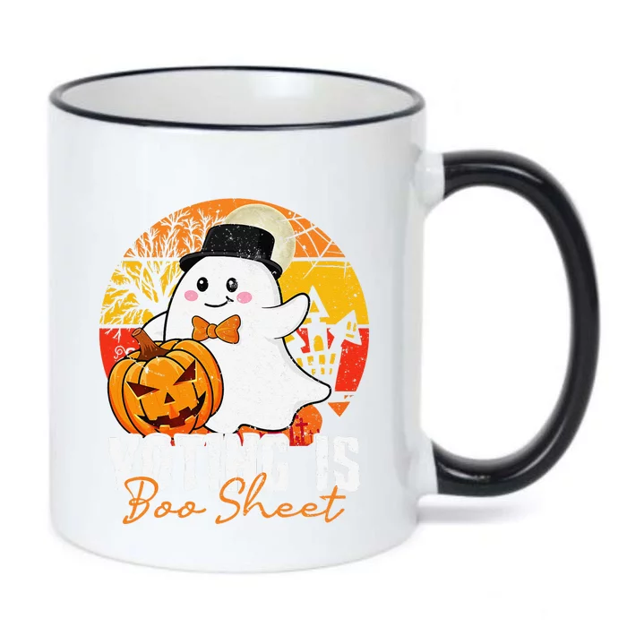 Halloween Political Ghost Usa Voting Is Boo Sheet Pumpkin Black Color Changing Mug