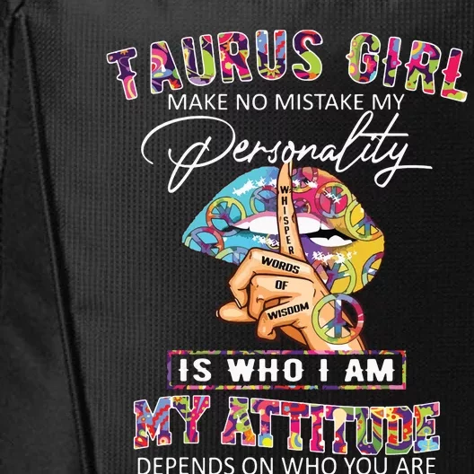 Hippie Peace Girl Taurus Girl Birthday Taurus Birthday City Backpack