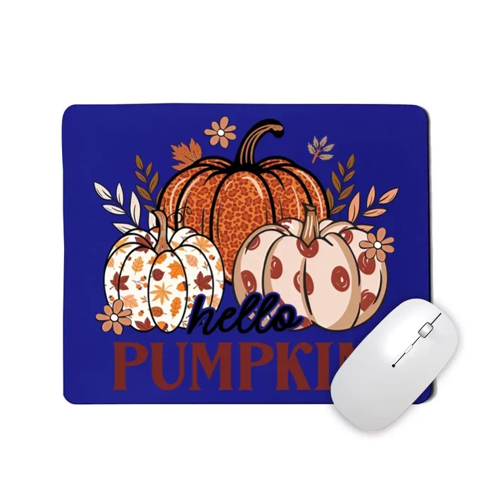 Hello Pumpkin Hey There Pumpkin Boho Floral Holiday Meaningful Gift Mousepad