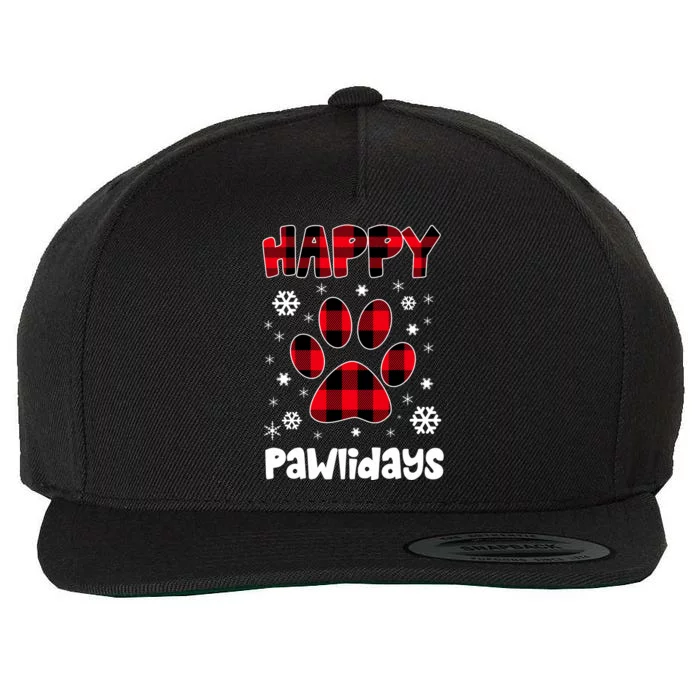 Happy Pawlidays Wool Snapback Cap