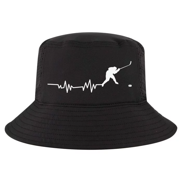 Hockey Player Heartbeat Ice Hockey Gift Cool Comfort Performance Bucket Hat