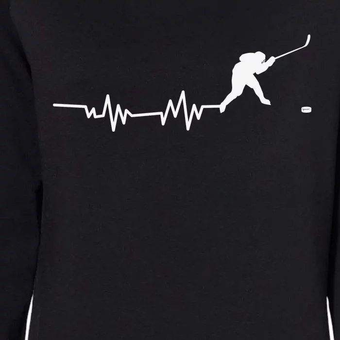 Hockey Player Heartbeat Ice Hockey Gift Womens California Wash Sweatshirt