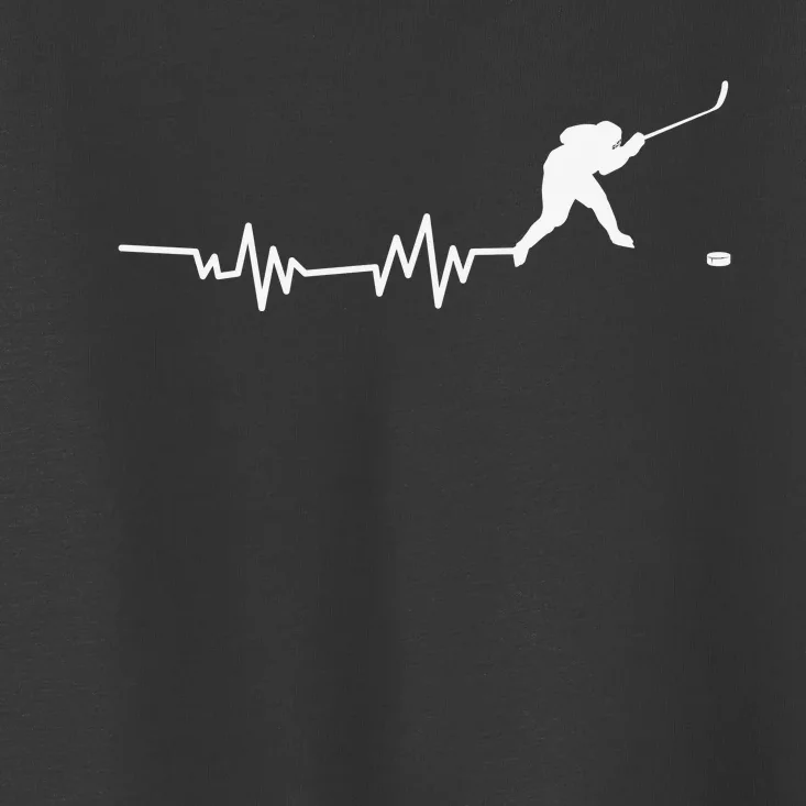 Hockey Player Heartbeat Ice Hockey Gift Toddler T-Shirt