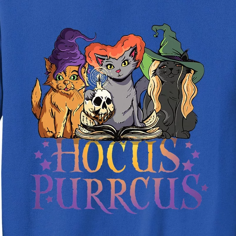 Hocus Purrcus Halloween Witch Cats Funny Parody Tall Sweatshirt