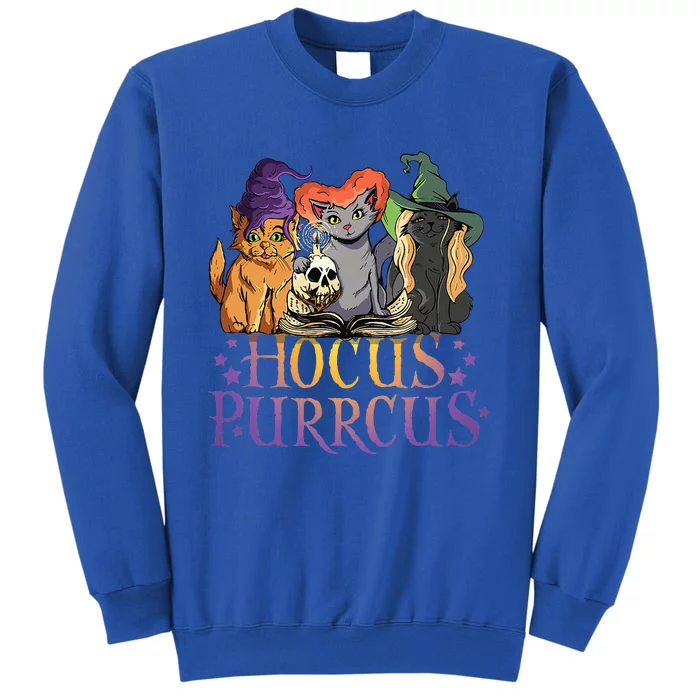 Hocus Purrcus Halloween Witch Cats Funny Parody Tall Sweatshirt