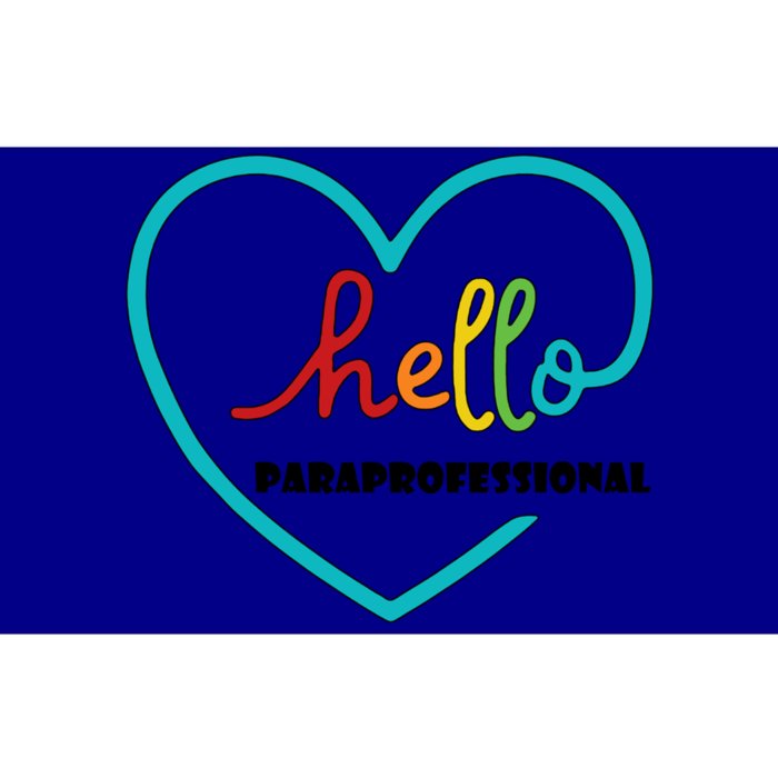 Hello Paraprofessional Heart Paraprofessional Valentine's Gift Bumper Sticker