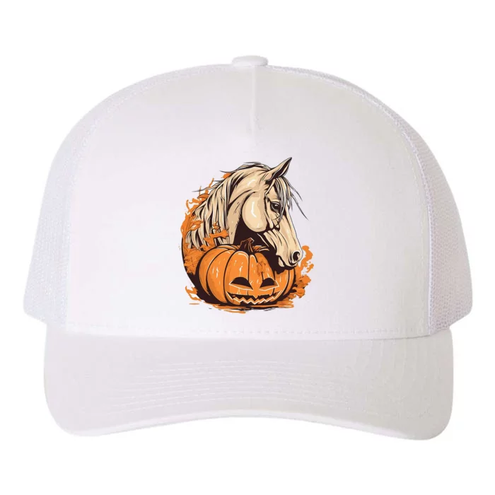 Horse Pumpkin Halloween Costume Horseback Riding Equestrian Yupoong Adult 5-Panel Trucker Hat