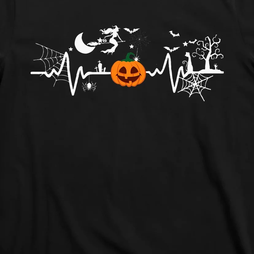 Halloween Pumpkin Heartbeat T-Shirt