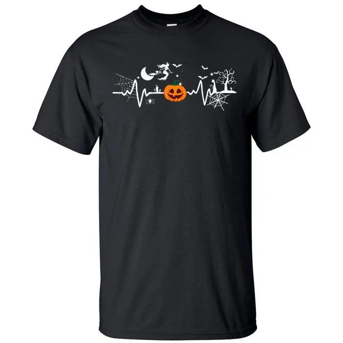 Halloween Pumpkin Heartbeat Tall T-Shirt