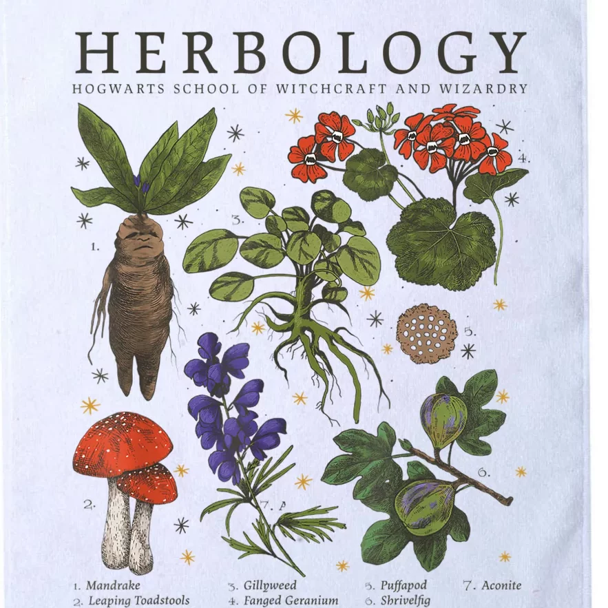 Herbology Plants Platinum Collection Golf Towel