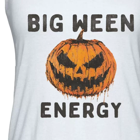 Halloween Pumpkin Head Big Ween Energy Spooky Ladies Essential Flowy Tank